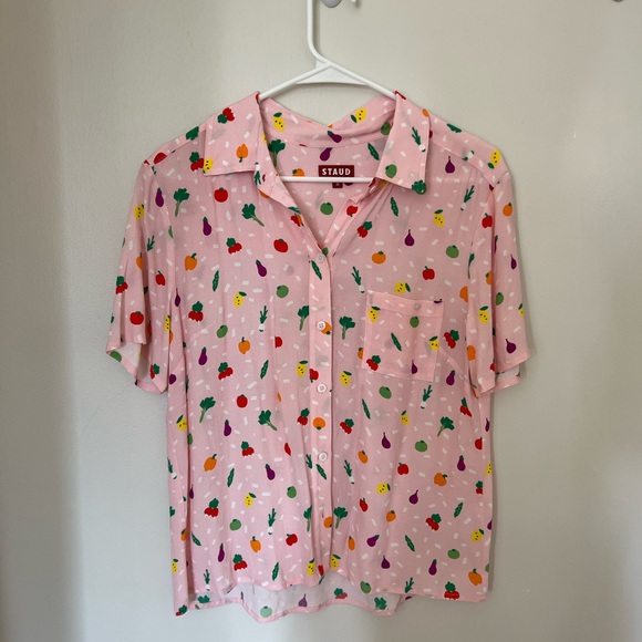 New STAUD Short Sleeve Print Shirt - Picture 1 of 3